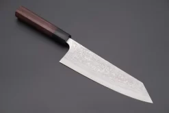 Fu-Rin-Ka-Zan Aogami Super Custom Damascus Series FASD-7 Bunka 190mm (7.4 Inch, Octagonal Red-Sandalwood Handle)
