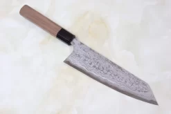 Fu-Rin-Ka-Zan Aogami Super Custom Damascus Series FASD-7W Bunka 190mm (7.4 Inch, Octagonal Walnut-Wood Handle)