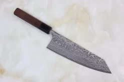 Fu-Rin-Ka-Zan R-2 Damascus Wa Series FRN-7 Bunka 190mm (7.4 Inch, Octagon Shaped Red-Sandalwood Handle)