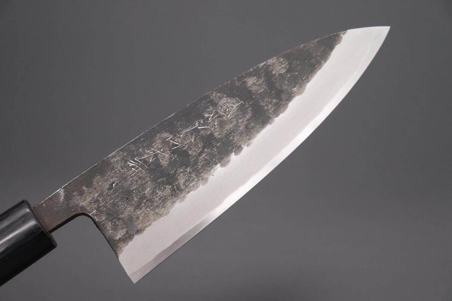 Fu-Rin-Ka-Zan Kurouchi White Steel No.2 Series Deba (Oval Shaped Red-Sandal Wood Handle With Black Pakka Wood Ferrules, 165mm And 180mm) 2 Fu-Rin-Ka-Zan Kurouchi White Steel No.2 Series Deba (Oval Shaped Red-Sandal Wood Handle With Black Pakka Wood Ferrules, 165mm And 180mm) - Image 2