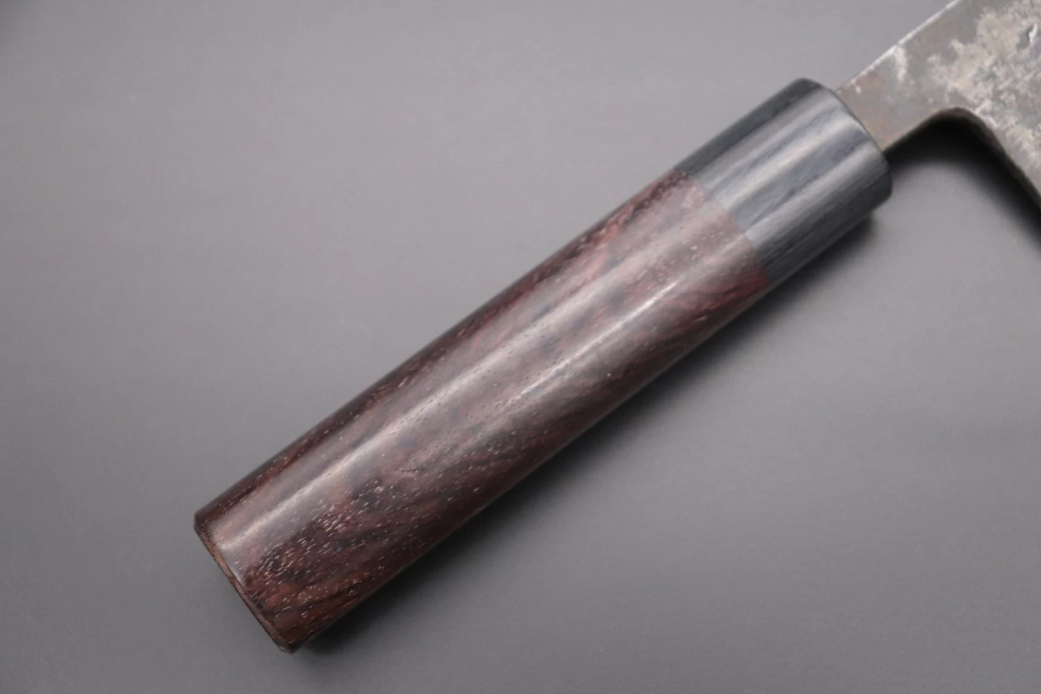 Fu-Rin-Ka-Zan Kurouchi White Steel No.2 Series Deba (Oval Shaped Red-Sandal Wood Handle With Black Pakka Wood Ferrules, 165mm And 180mm) 3 Fu-Rin-Ka-Zan Kurouchi White Steel No.2 Series Deba (Oval Shaped Red-Sandal Wood Handle With Black Pakka Wood Ferrules, 165mm And 180mm) - Image 3