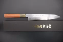 Fu-Rin-Ka-Zan Limited, Blue Steel No.1 Suminagashi Kiritsuke 240mm (9.4 Inch, Octagonal Quince Wood Handle, FSO-8SQ) -Knife Sale Shop fu rin ka zan kiritsuke fu rin ka zan limited blue steel no 1 suminagashi kiritsuke 240mm 9 4 inch octagonal quince wood handle fso 8sq 41927462420763 scaled