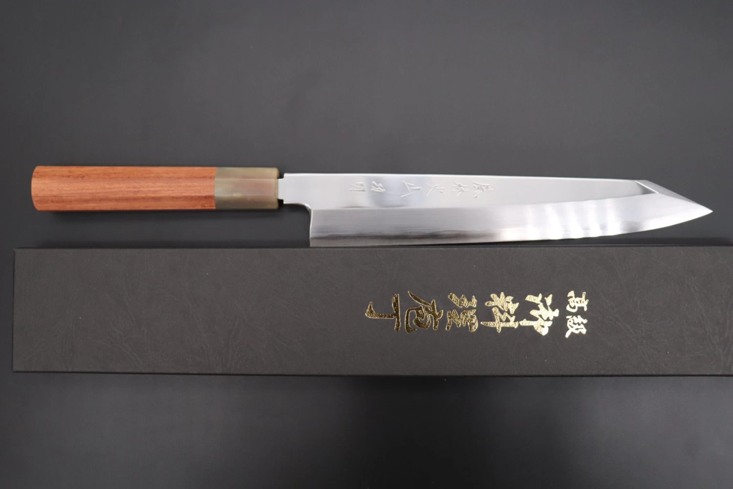 Fu-Rin-Ka-Zan Limited, FSO-63 Blue Steel No.1 Kiritsuke 240mm (9.4inch, Octagon Shaped Quince Wood Handle, Mirror Polished Blade) 9 Fu-Rin-Ka-Zan Limited, FSO-63 Blue Steel No.1 Kiritsuke 240mm (9.4inch, Octagon Shaped Quince Wood Handle, Mirror Polished Blade) - Image 9