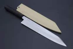 Fu-Rin-Ka-Zan Limited, (FSO-6E) White Steel No.1 Kiritsuke 270mm (10.6inch, Octagon Shaped Ebonywood Handle)