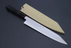Fu-Rin-Ka-Zan Limited, (FSO-6SE) White Steel No.1 Kiritsuke 240mm (9.4inch, Octagon Shaped Ebonywood Handle)
