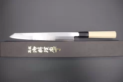 Fu-Rin-Ka-Zan Hon Kasumi Series Blue Steel No.2 FB-KYL "Left Handed Version" Kiritsuke Yanagiba 270mm (10.6 Inch) -Knife Sale Shop fu rin ka zan kiritsuke yanagiba fu rin ka zan hon kasumi series blue steel no 2 fb kyl left handed version kiritsuke yanagiba 270mm 10 6 inch 42595181953307 scaled