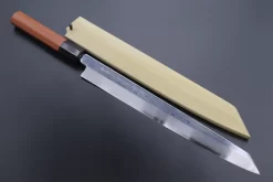 Fu-Rin-Ka-Zan Limited, Blue Steel No.1 Suminagashi FSO-55 Kiritsuke Yanagiba 300mm (11.8 Inch, Octagon Shaped Quince Wood Handle)