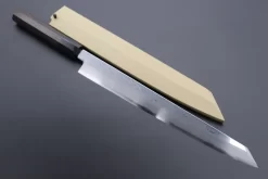 Fu-Rin-Ka-Zan Limited, Blue Steel No.1 Suminagashi Kiritsuke Yanagiba (270mm To 300mm, 2 Sizes, Octagon Shaped Ebonywood Handle) -Knife Sale Shop fu rin ka zan kiritsuke yanagiba fu rin ka zan limited blue steel no 1 suminagashi kiritsuke yanagiba 270mm to 300mm 2 sizes octagon shaped ebonywood handle 42802089787675 scaled