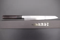 Fu-Rin-Ka-Zan Limited, Blue Steel No.1 Suminagashi Kiritsuke Yanagiba (270mm To 300mm, 2 Sizes, Octagon Shaped Ebonywood Handle) -Knife Sale Shop fu rin ka zan kiritsuke yanagiba fu rin ka zan limited blue steel no 1 suminagashi kiritsuke yanagiba 270mm to 300mm 2 sizes octagon shaped ebonywood handle 42802089951515 scaled