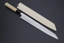 Fu-Rin-Ka-Zan Limited, (FSO-86) Hon Kasumi White Steel No.1 Kiritsuke Yanagiba 270mm(10.6 Inch, Octagonal Magnolia Wood Handle)