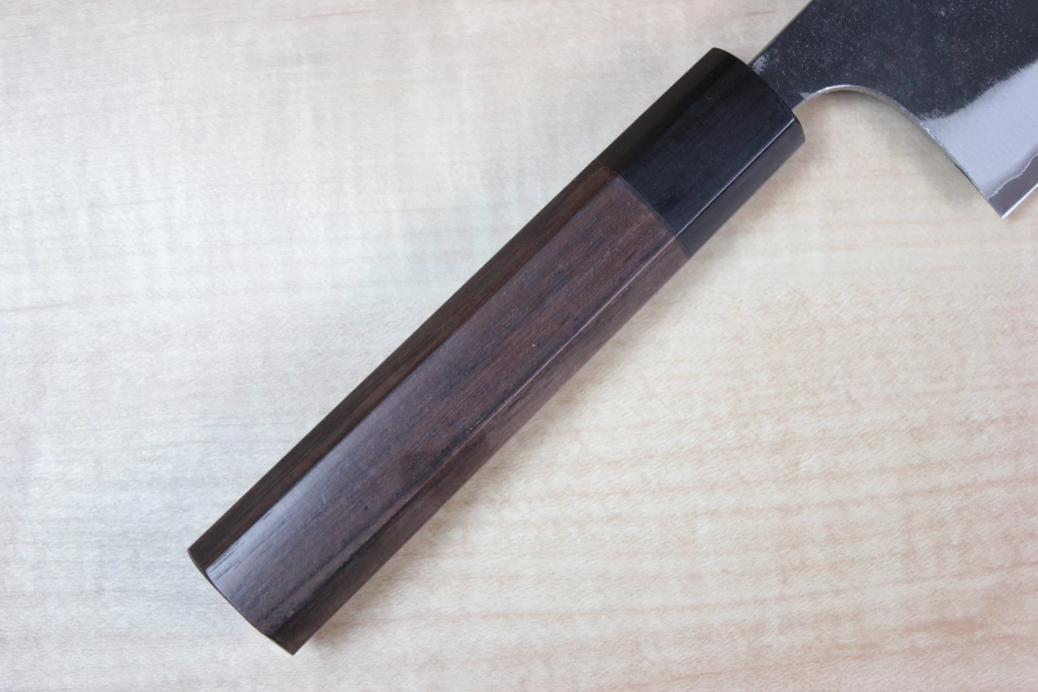 Fu-Rin-Ka-Zan Aogami Super Kurouchi Series FAB-5 Nakiri 160mm (6.2 Inch, Octagon Shaped Red-Sandal Wood Handle) 4 Fu-Rin-Ka-Zan Aogami Super Kurouchi Series FAB-5 Nakiri 160mm (6.2 Inch, Octagon Shaped Red-Sandal Wood Handle) - Image 4