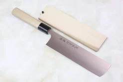 Fu-Rin-Ka-Zan ZDP-189 Wa Series FZDP-10 Nakiri 180mm (7 Inch, Octagon Shaped Magnolia Wooden Handle)