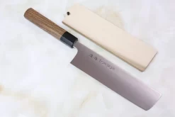 Fu-Rin-Ka-Zan ZDP-189 Wa Series FZDP-10B Nakiri 180mm (7 Inch, Octagon Shaped Bocote Wooden Handle)
