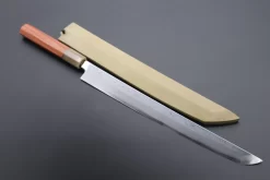 Fu-Rin-Ka-Zan Limited, Blue Steel No.1 Suminagashi FSO-B1SAQ Sakimaru Takohiki 300mm (Octagon Shaped Quincewood Handle)