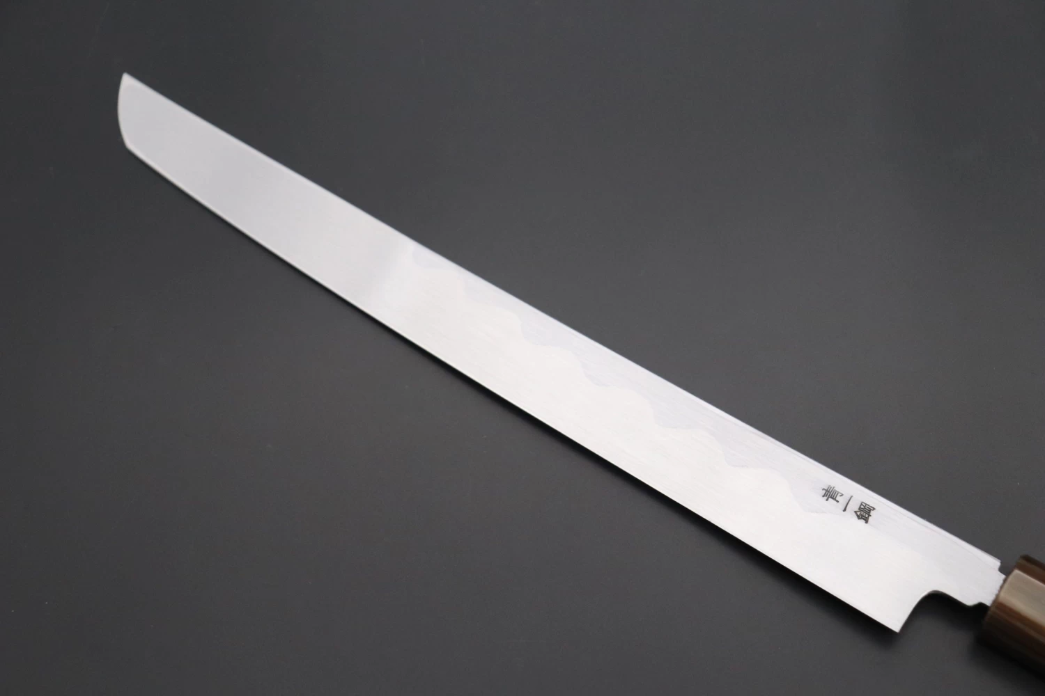 Fu-Rin-Ka-Zan Limited, FSO-100 Hon Kasumi Blue Steel No.1 Sakimaru Takohiki 300mm (11.8 Inch, Octagonal Ebonywood Handle) 7 Fu-Rin-Ka-Zan Limited, FSO-100 Hon Kasumi Blue Steel No.1 Sakimaru Takohiki 300mm (11.8 Inch, Octagonal Ebonywood Handle) - Image 7