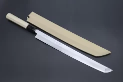 Fu-Rin-Ka-Zan Limited, FSO-101 Hon Kasumi Blue Steel No.1 Sakimaru Takohiki 300mm (11.8 Inch, Octagonal Magnolia Wood Handle)