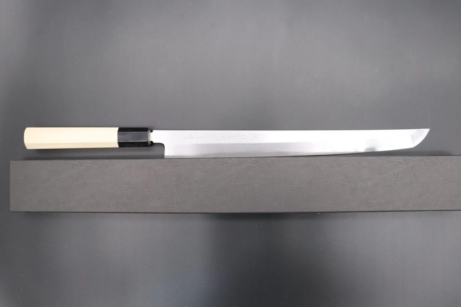 Fu-Rin-Ka-Zan Limited, FSO-101 Hon Kasumi Blue Steel No.1 Sakimaru Takohiki 300mm (11.8 Inch, Octagonal Magnolia Wood Handle) 9 Fu-Rin-Ka-Zan Limited, FSO-101 Hon Kasumi Blue Steel No.1 Sakimaru Takohiki 300mm (11.8 Inch, Octagonal Magnolia Wood Handle) - Image 9