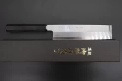 Fu-Rin-Ka-Zan Limited, Hon Kasumi Blue Steel No.1 Usuba 210mm (8.2 Inch, Mirror Polished Blade, Octagonal Ebonywood Handle,FSO-81) -Knife Sale Shop fu rin ka zan usuba fu rin ka zan limited hon kasumi blue steel no 1 usuba 210mm 8 2 inch mirror polished blade octagonal ebonywood handle fso 81 44178674712859 scaled