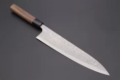 Fu-Rin-Ka-Zan Aogami Super Custom Damascus Series Wa Gyuto (210mm Or 240mm, 2 Sizes, Octagonal Walnut Wood Handle)