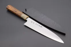 Fu-Rin-Ka-Zan HAP-40 Series Wa Gyuto (210mm To 270mm, 3 Sizes, Octagonal Bocote Wood Handle With Water Buffalo Horn Ferrule) -Knife Sale Shop fu rin ka zan wa gyuto fu rin ka zan hap 40 series wa gyuto 210mm to 270mm 3 sizes octagonal bocote wood handle with water buffalo horn ferrule 40733754949915 scaled