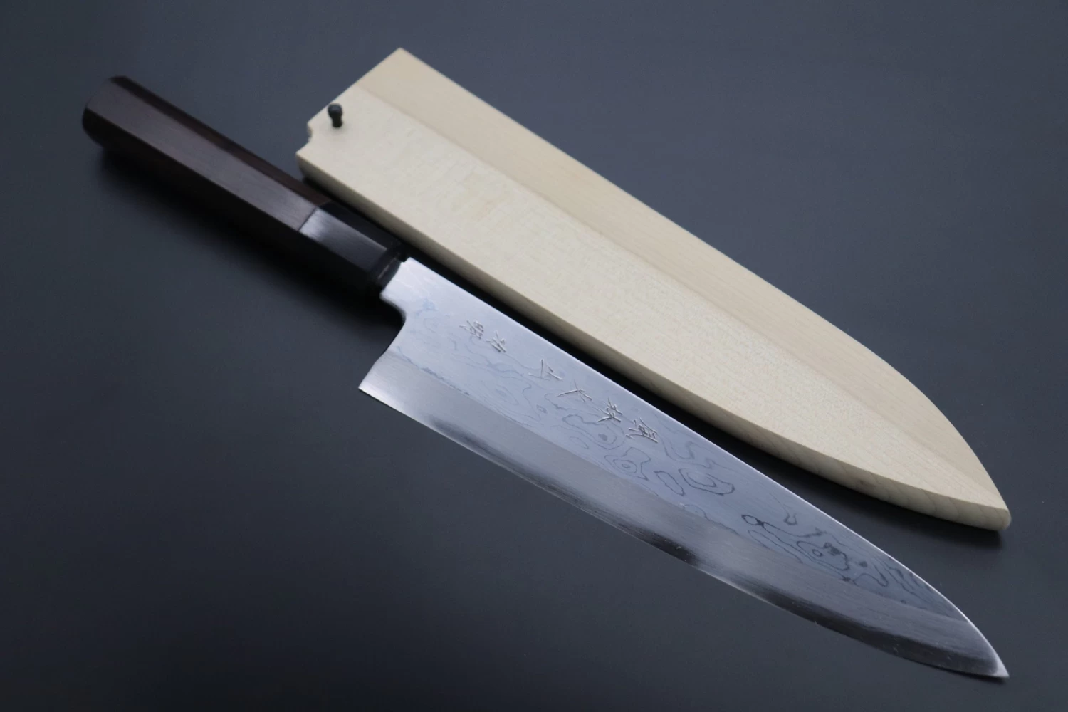 Fu-Rin-Ka-Zan Limited, Blue Steel No.1 Suminagashi Wa Gyuto 240mm (9.4 Inch) (FSO-30) 1 Fu-Rin-Ka-Zan Limited, Blue Steel No.1 Suminagashi Wa Gyuto 240mm (9.4 Inch) (FSO-30)
