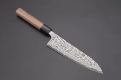Fu-Rin-Ka-Zan R-2 Damascus Wa Series Wa Gyuto (180mm To 240mm, 3 Sizes, Octagon Shaped Walnutwood Handle)