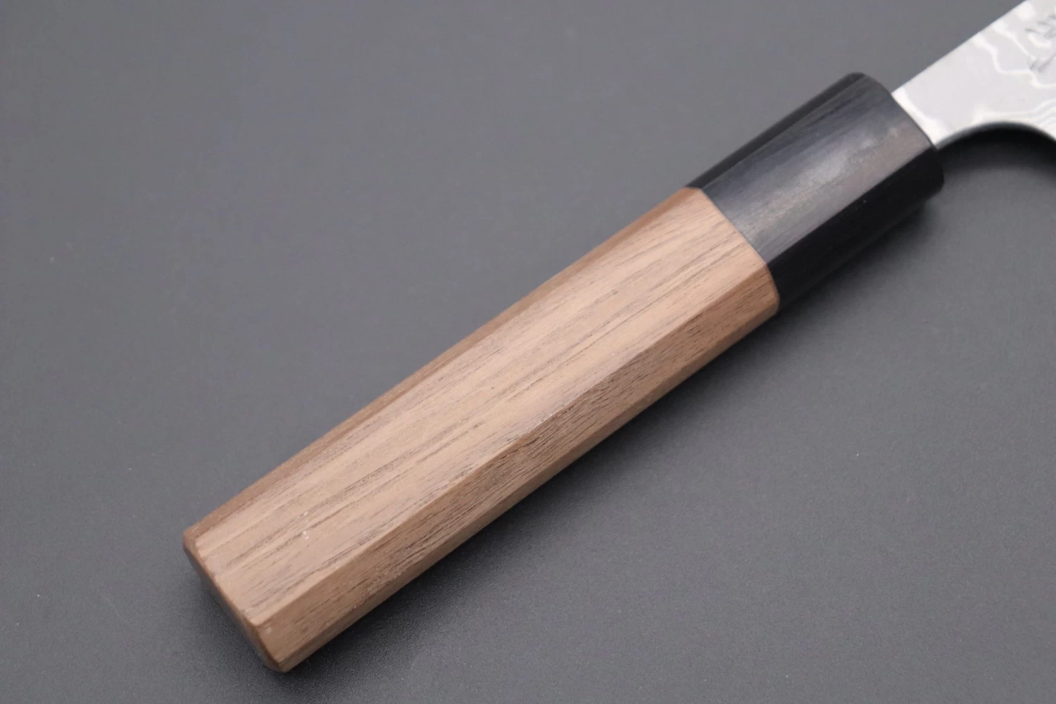 Fu-Rin-Ka-Zan Aogami Super Custom Damascus Series FASD-1PW Wa Paring 80mm (3.1 Inch, Octagonal Walnut Wood Handle) 3 Fu-Rin-Ka-Zan Aogami Super Custom Damascus Series FASD-1PW Wa Paring 80mm (3.1 Inch, Octagonal Walnut Wood Handle) - Image 3