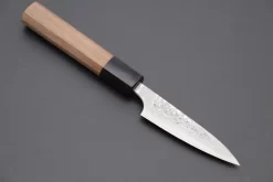 Fu-Rin-Ka-Zan Aogami Super Custom Damascus Series FASD-1PW Wa Paring 80mm (3.1 Inch, Octagonal Walnut Wood Handle)