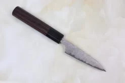 Fu-Rin-Ka-Zan R-2 Damascus Wa Series FRN-PA Wa Paring 90mm (3.5 Inch, Octagon Shaped Red-Sandalwood Handle)