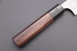 Fu-Rin-Ka-Zan Aogami Super Custom Damascus Series Wa Petty (120mm And 150mm, 2 Sizes, Octagonal Red-Sandalwood Handle) -Knife Sale Shop fu rin ka zan wa petty fu rin ka zan aogami super custom damascus series wa petty 120mm and 150mm 2 sizes octagonal red sandalwood handle 40824429642011 scaled