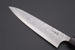 Fu-Rin-Ka-Zan Aogami Super Custom Damascus Series Wa Petty (120mm And 150mm, 2 Sizes, Octagonal Red-Sandalwood Handle) -Knife Sale Shop fu rin ka zan wa petty fu rin ka zan aogami super custom damascus series wa petty 120mm and 150mm 2 sizes octagonal red sandalwood handle 40824429871387 scaled