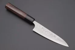 Fu-Rin-Ka-Zan Aogami Super Custom Damascus Series Wa Petty (120mm And 150mm, 2 Sizes, Octagonal Red-Sandalwood Handle) -Knife Sale Shop fu rin ka zan wa petty fu rin ka zan aogami super custom damascus series wa petty 120mm and 150mm 2 sizes octagonal red sandalwood handle 40824433246491 scaled