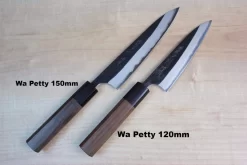 Fu-Rin-Ka-Zan Aogami Super Kurouchi Series Wa Petty (120mm And 150mm, 2 Sizes, Octagon Shaped Red-Sandal Wood Handle) -Knife Sale Shop fu rin ka zan wa petty fu rin ka zan aogami super kurouchi series wa petty 120mm and 150mm 2 sizes octagon shaped red sandal wood handle 28521461612641