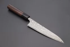 Fu-Rin-Ka-Zan R-2 Damascus Wa Series Wa Petty (120mm And 150mm, 2 Sizes, Octagon Shaped Red-Sandalwood Handle)