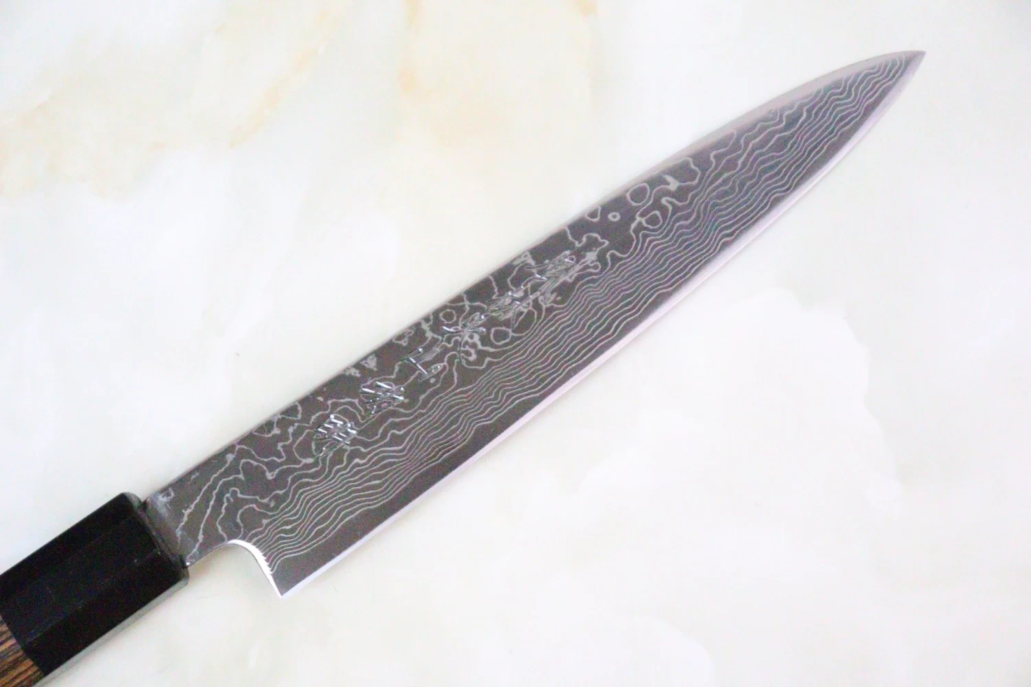 Fu-Rin-Ka-Zan R-2 Damascus Wa Series Wa Petty 165mm (6.4inch, Octagon Shaped Bocote Wood Handle, FRD-1PB) 2 Fu-Rin-Ka-Zan R-2 Damascus Wa Series Wa Petty 165mm (6.4inch, Octagon Shaped Bocote Wood Handle, FRD-1PB) - Image 2