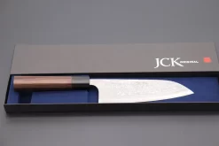 Fu-Rin-Ka-Zan Aogami Super Custom Damascus Series FASD-3 Wa Santoku 165mm (6.4 Inch, Octagonal Red-Sandalwood Handle) -Knife Sale Shop fu rin ka zan wa santoku fu rin ka zan aogami super custom damascus series fasd 3 wa santoku 165mm 6 4 inch octagonal red sandalwood handle 40824352571675 scaled