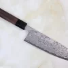 Fu-Rin-Ka-Zan R-2 Damascus Wa Series FRN-3 Wa Santoku 170mm (6.6 Inch, Octagon Shaped Red-Sandalwood Handle)