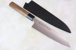 Fu-Rin-Ka-Zan ZDP-189 Wa Series FZDP-1SAB Wa Santoku 190mm (7.4 Inch, Octagon Shaped Bocote Wooden Handle)