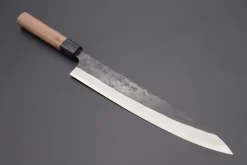 Fu-Rin-Ka-Zan Aogami Super Kurouchi Series Wa Sujihiki (240mm & 270mm, 2 Sizes, Octagon Shaped Walnut-Wood Handle)
