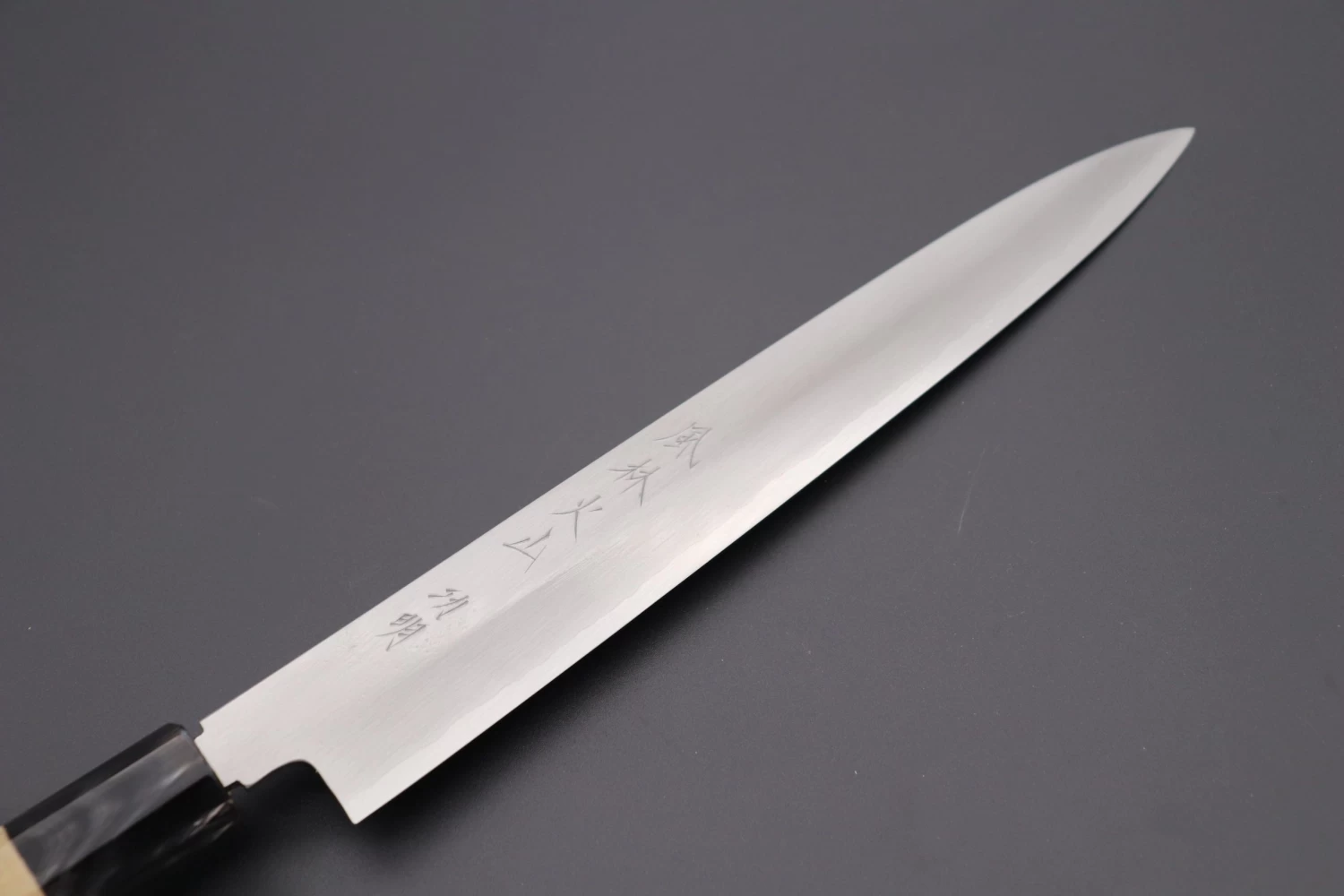 Fu-Rin-Ka-Zan Hon Kasumi Gingami No.3 Wa Sujihiki (240mm And 270mm, 2 Sizes, Double Bevel Edge) 2 Fu-Rin-Ka-Zan Hon Kasumi Gingami No.3 Wa Sujihiki (240mm And 270mm, 2 Sizes, Double Bevel Edge) - Image 2