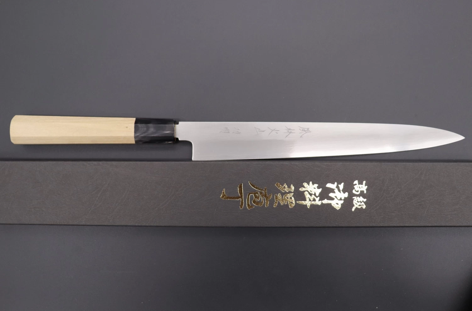 Fu-Rin-Ka-Zan Hon Kasumi Gingami No.3 Wa Sujihiki (240mm And 270mm, 2 Sizes, Double Bevel Edge) 8 Fu-Rin-Ka-Zan Hon Kasumi Gingami No.3 Wa Sujihiki (240mm And 270mm, 2 Sizes, Double Bevel Edge) - Image 8