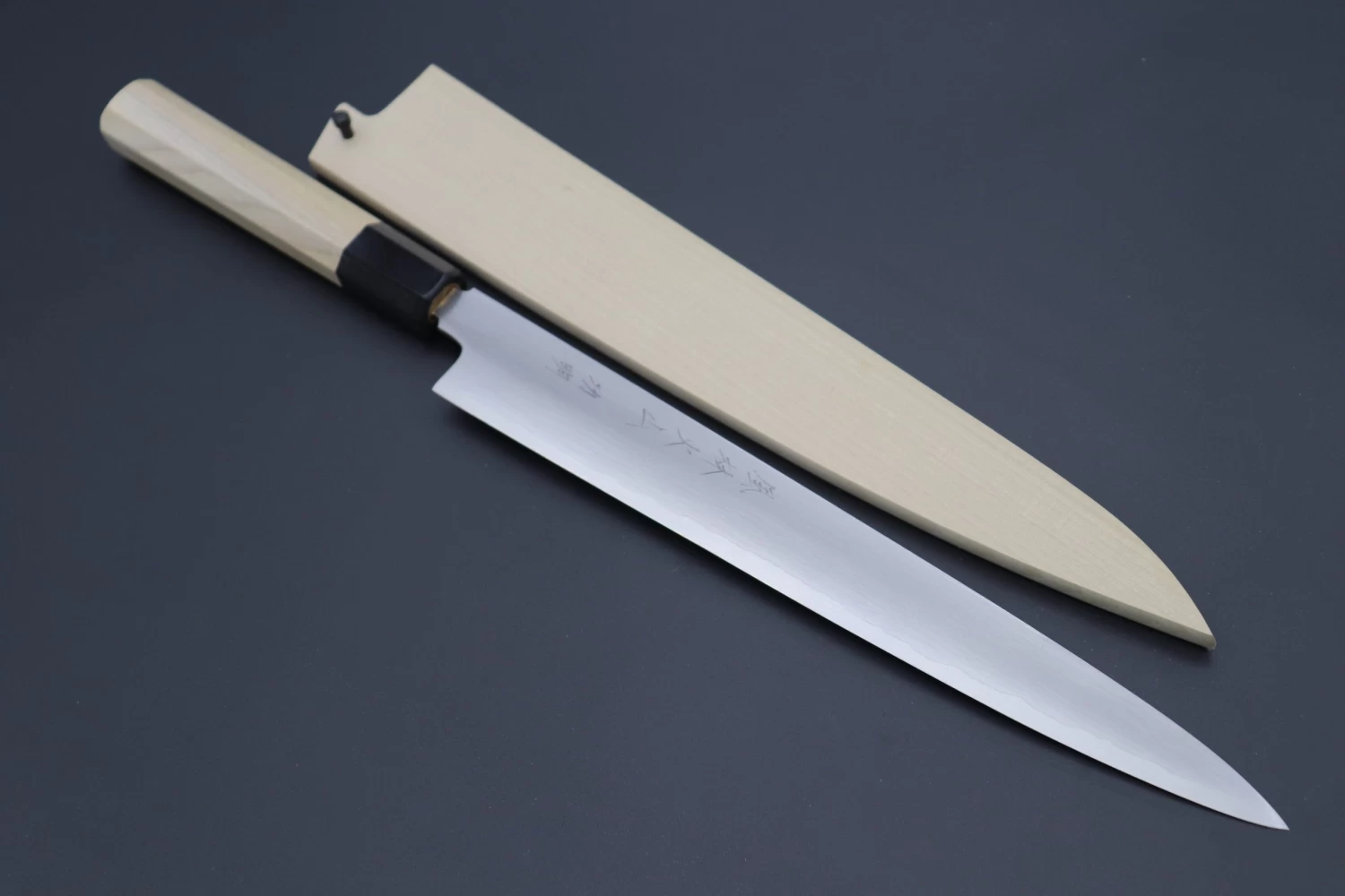 Fu-Rin-Ka-Zan Hon Kasumi Gingami No.3 Wa Sujihiki (240mm And 270mm, 2 Sizes, Double Bevel Edge) 9 Fu-Rin-Ka-Zan Hon Kasumi Gingami No.3 Wa Sujihiki (240mm And 270mm, 2 Sizes, Double Bevel Edge) - Image 9
