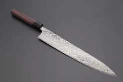 Fu-Rin-Ka-Zan R-2 Damascus Wa Series FRN-8 Wa Sujihiki 270mm (10.6 Inch, Octagon Shaped Red-Sandalwood Handle)