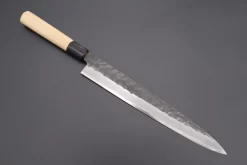 Fu-Rin-Ka-Zan Kurouchi White Steel No.2 Series Yanagiba (D Shaped Magnolia Wood Handle With Water Buffalo Ferrules, 240mm To 300mm, 3 Sizes)