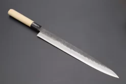 Fu-Rin-Ka-Zan Kurouchi White Steel No.2 Series Yanagiba (D Shaped Magnolia Wood Handle With Water Buffalo Ferrules, 240mm To 300mm, 3 Sizes) -Knife Sale Shop fu rin ka zan yanagiba fu rin ka zan kurouchi white steel no 2 series yanagiba d shaped magnolia wood handle with water buffalo ferrules 240mm to 300mm 3 sizes 41766802030875 scaled