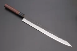 Fu-Rin-Ka-Zan Kurouchi White Steel No.2 Series Yanagiba (D Shaped Red-Sandal Wood Handle With Black Pakka Wood Ferrules, 240mm To 300mm, 3 Sizes) -Knife Sale Shop fu rin ka zan yanagiba fu rin ka zan kurouchi white steel no 2 series yanagiba d shaped red sandal wood handle with black pakka wood ferrules 240mm to 300mm 3 sizes 41766799442203 scaled