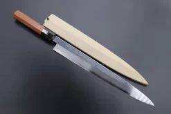 Fu-Rin-Ka-Zan Limited, Blue Steel No.1 Suminagashi Yanagiba (270mm And Yanagiba 300mm, 2 Sizes, Octagonal Quince Wood Handle)