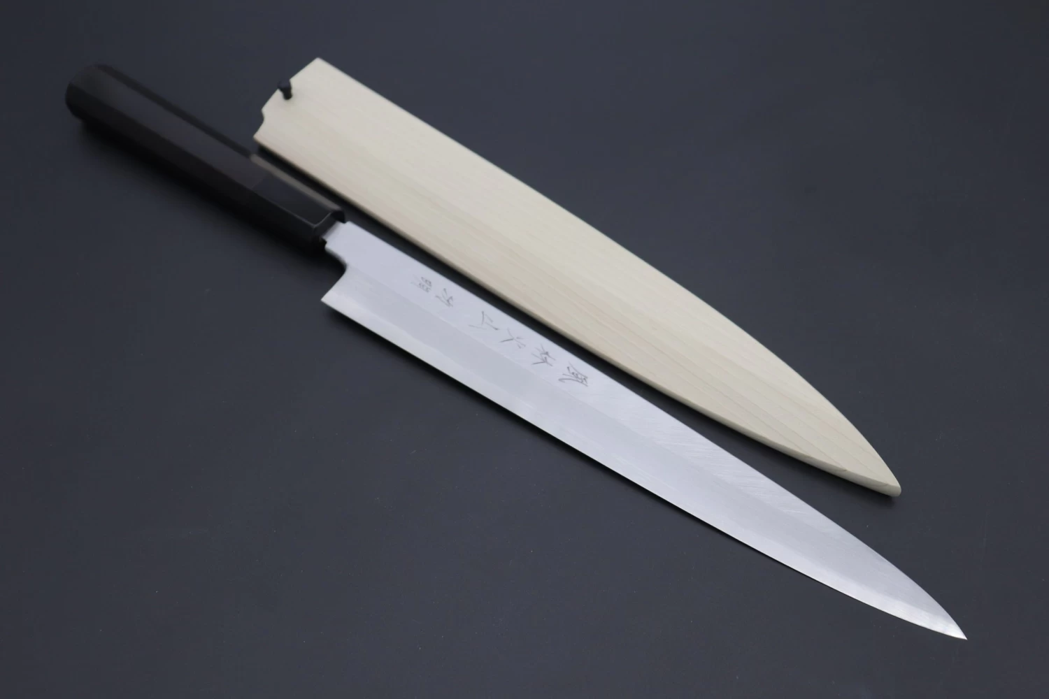 Fu-Rin-Ka-Zan Limited, Hon Kasumi White Steel No.1 Yanagiba (270mm Or 300mm, Octagonal Ebonywood Handle) 1 Fu-Rin-Ka-Zan Limited, Hon Kasumi White Steel No.1 Yanagiba (270mm Or 300mm, Octagonal Ebonywood Handle)