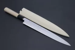 Fu-Rin-Ka-Zan Limited, (FSO-1M) Hon Kasumi White Steel No.1 Yanagiba 270mm (10.6 Inch, Octagon Shaped Magnolia Wood Handle)