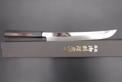 Fu-Rin-Ka-Zan Limited, Solid VG-10 Special Order Made FSO-78 "SABER" Yanagiba 270mm (10.6 Inch, Perfectly Mirror Polished, Octagonal Ebonywood Handle) -Knife Sale Shop fu rin ka zan yanagiba fu rin ka zan limited solid vg 10 special order made fso 78 saber yanagiba 270mm 10 6 inch perfectly mirror polished octagonal ebonywood handle 44975921234203 scaled